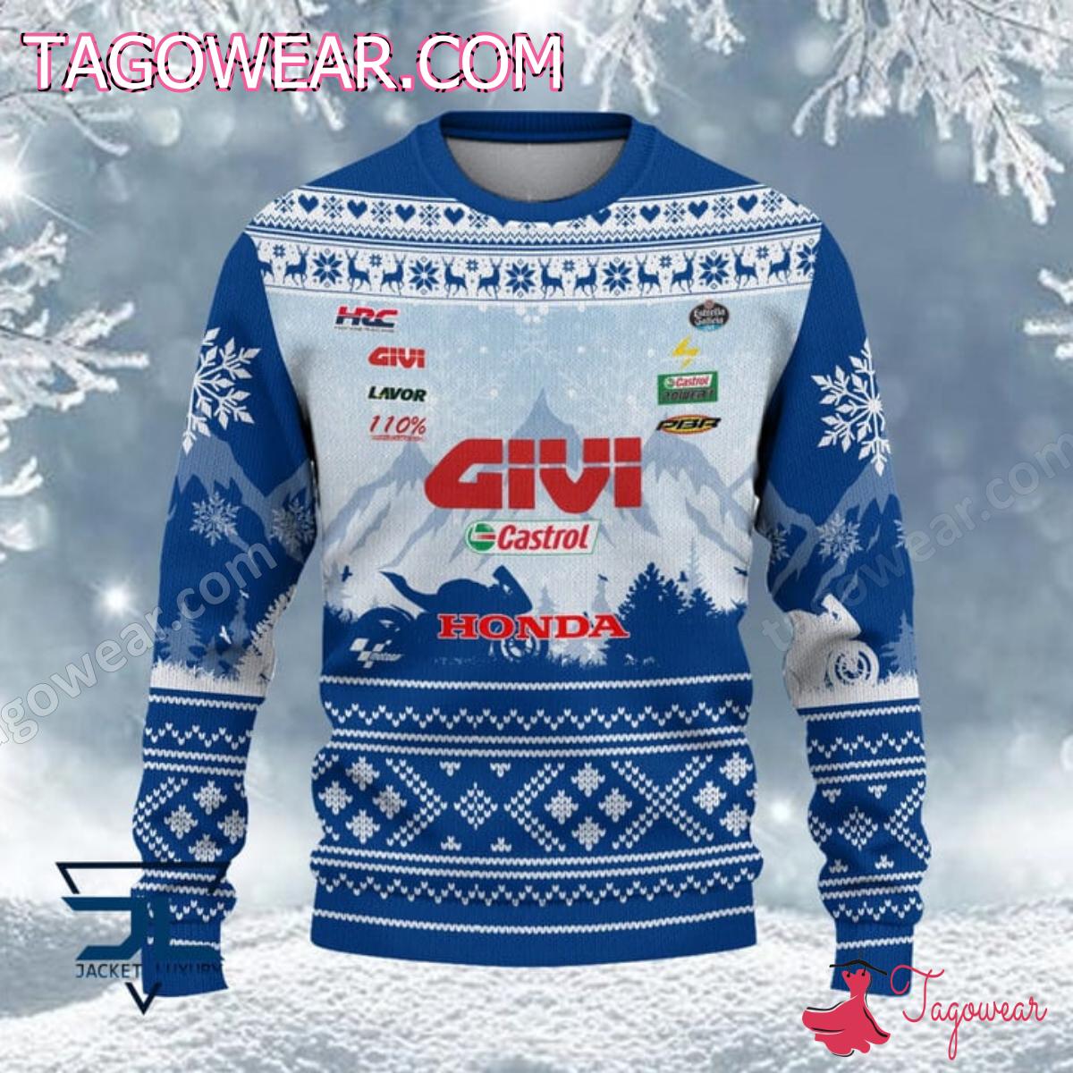 Lcr Honda Team Ugly Christmas Sweater a