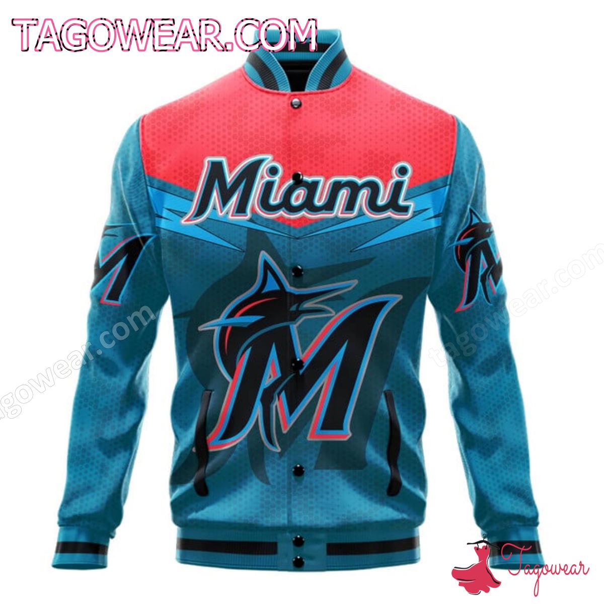 Miami Marlins Mlb Baseball Jacket a