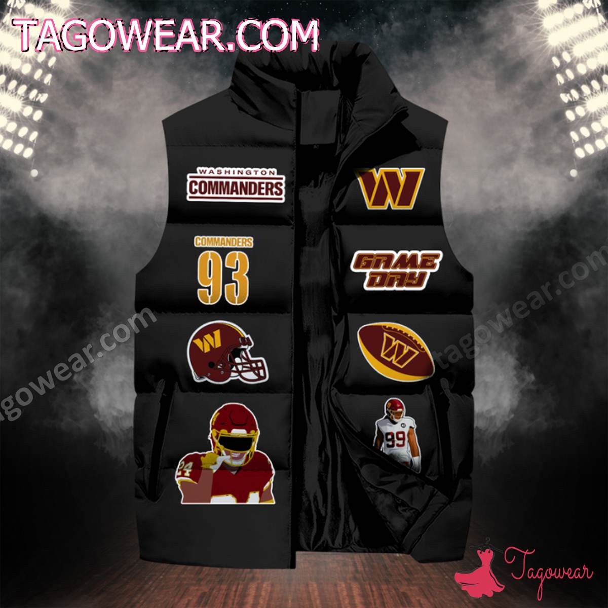 NFL Washington Commanders Skull For Life In Order To Win The Game Puffer Sleeveless Jacket a