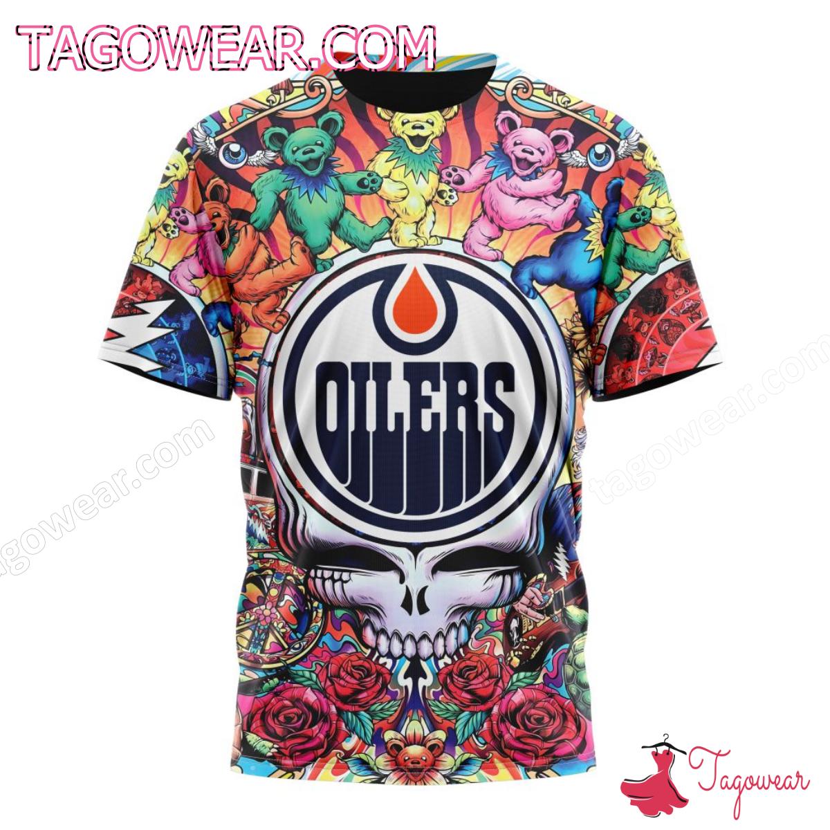 NHL Edmonton Oilers Grateful Dead Dancing Bears Personalized T-shirt, Hoodie x