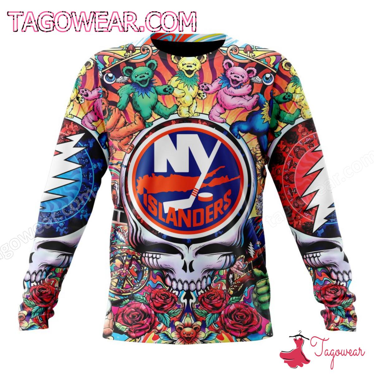 NHL New York Islanders Grateful Dead Dancing Bears Personalized T-shirt, Hoodie b