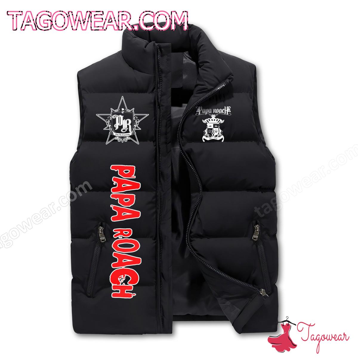 Papa Roach Days Come And Go Puffer Sleeveless Jacket a