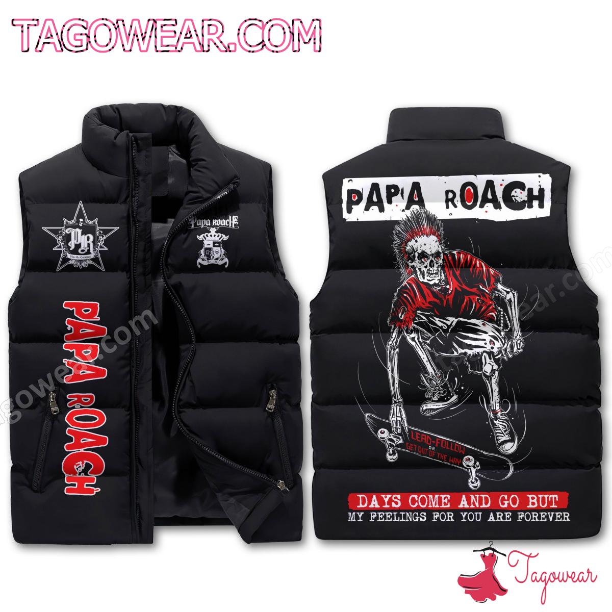 Papa Roach Days Come And Go Puffer Sleeveless Jacket