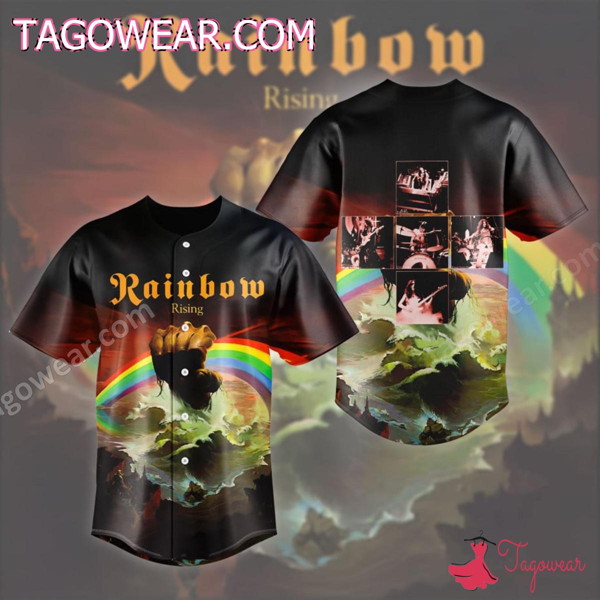 Rainbow Rising Album Cover Baseball Jersey