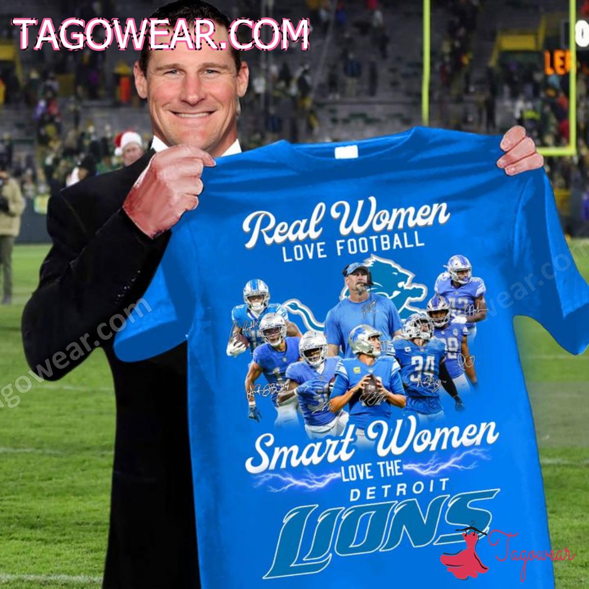 Real Women Love Football Smart Women Love The Detroit Lions Shirt, Hoodie