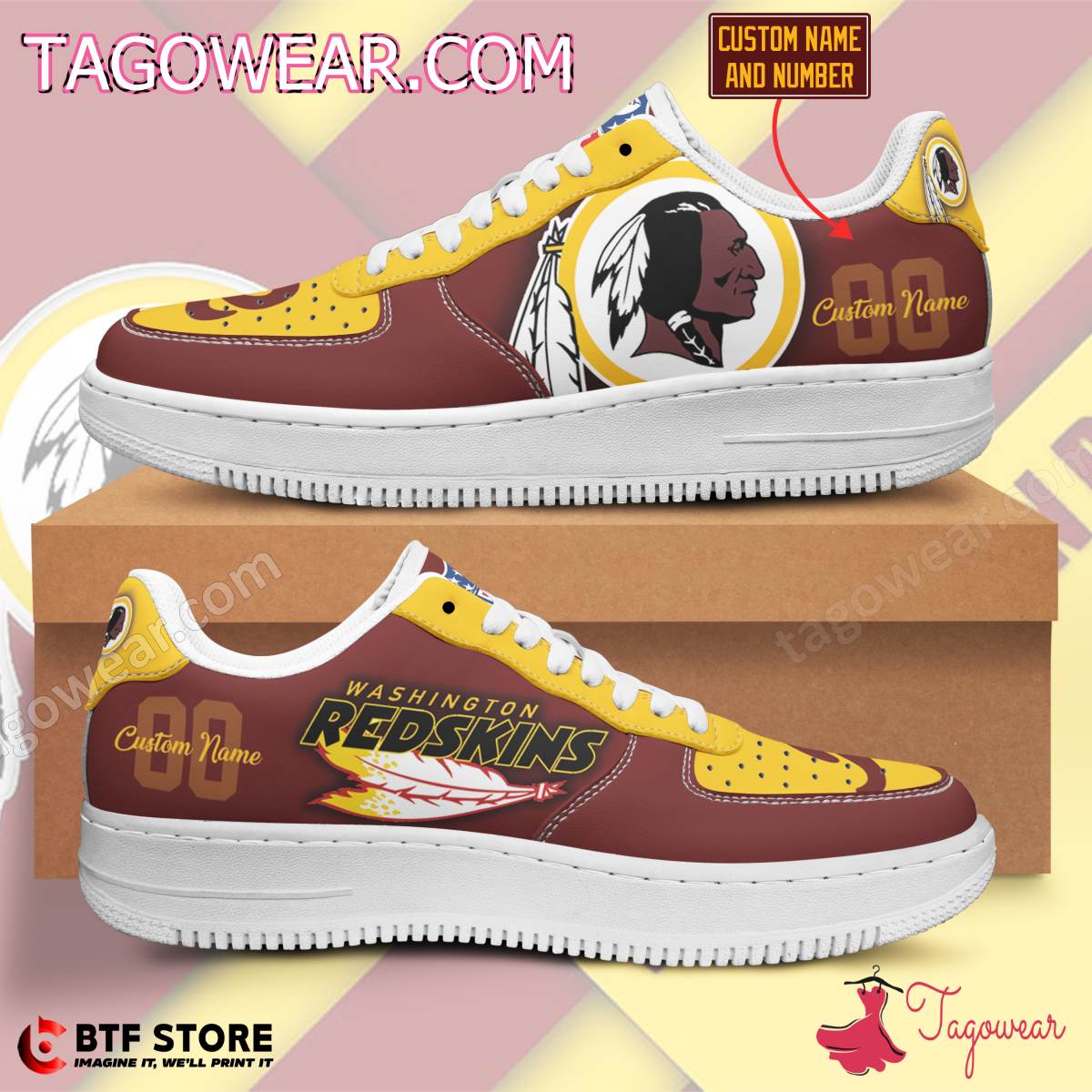 Redskins Forever Washington Redskins Personalized Air Force Shoes