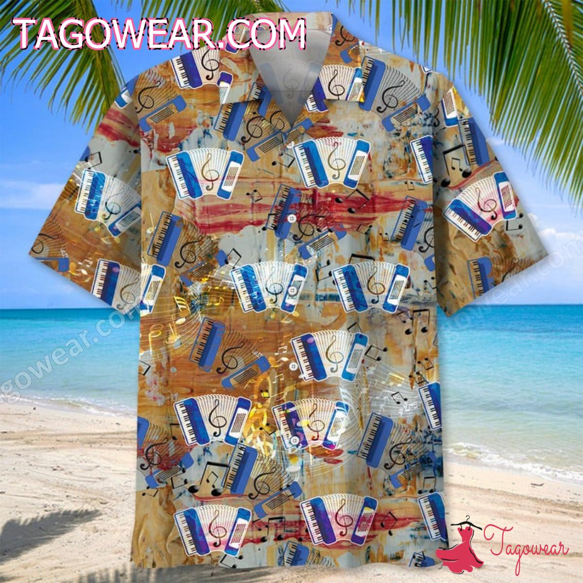 Retro Accordion Hawaiian Shirt