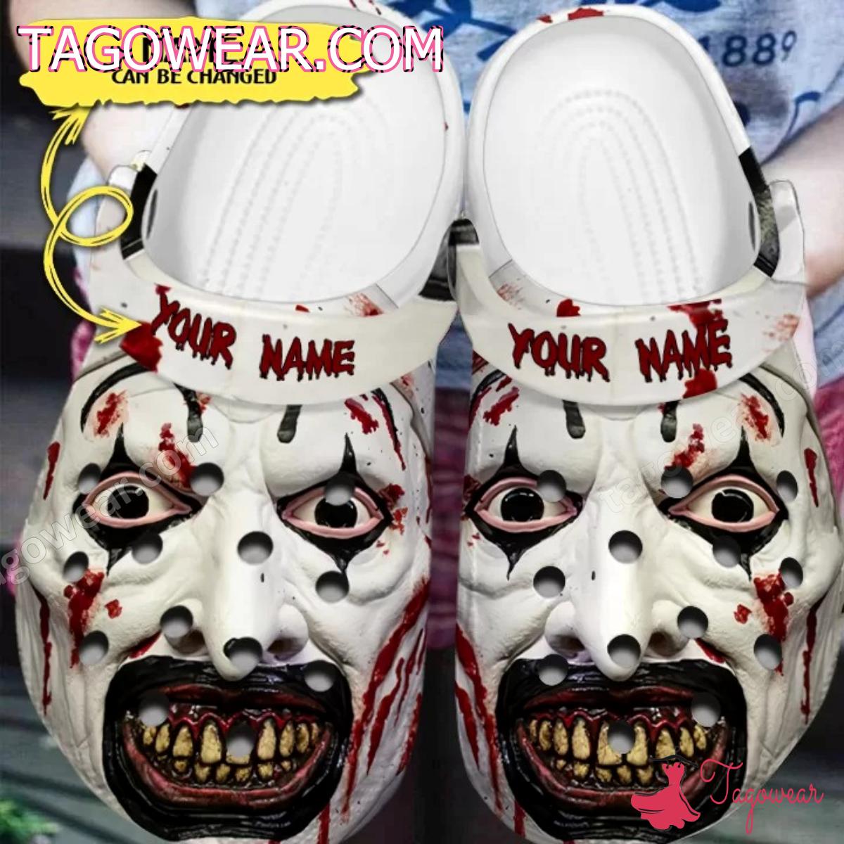 Scary Terrifier’s Face Personalized Crocs Clogs