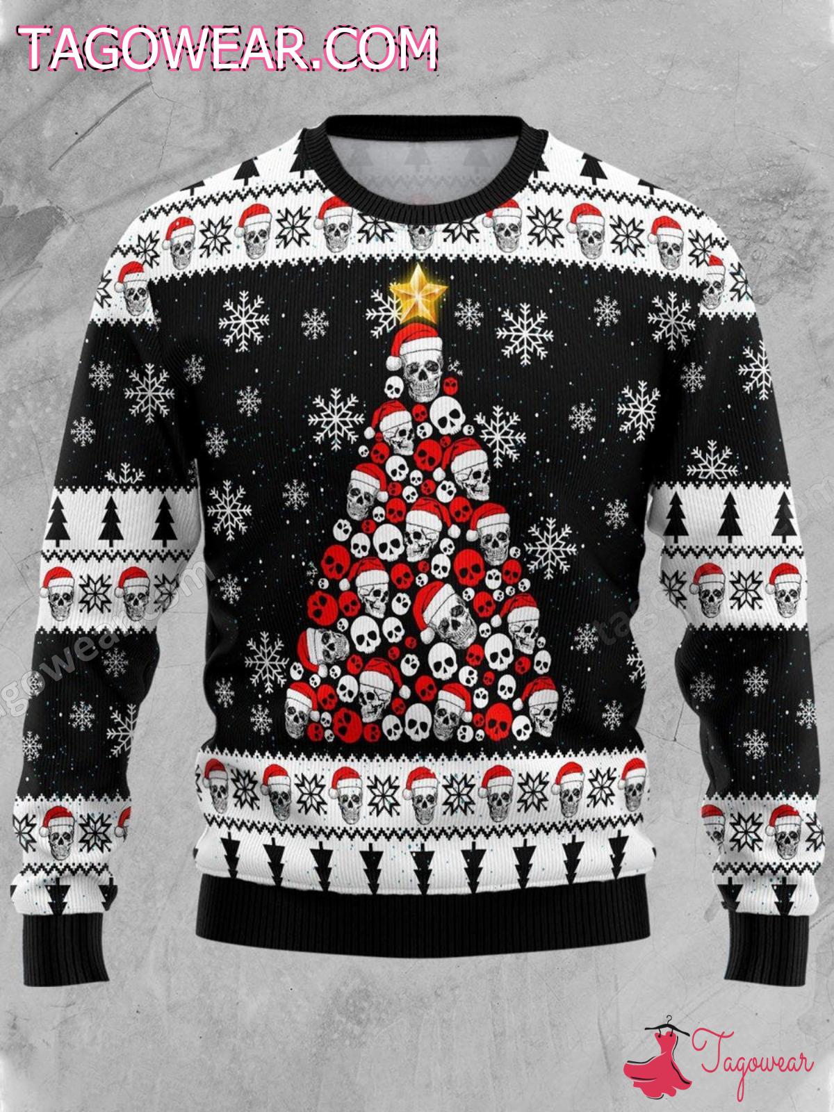 Skull Christmas Tree Ugly Christmas Sweater
