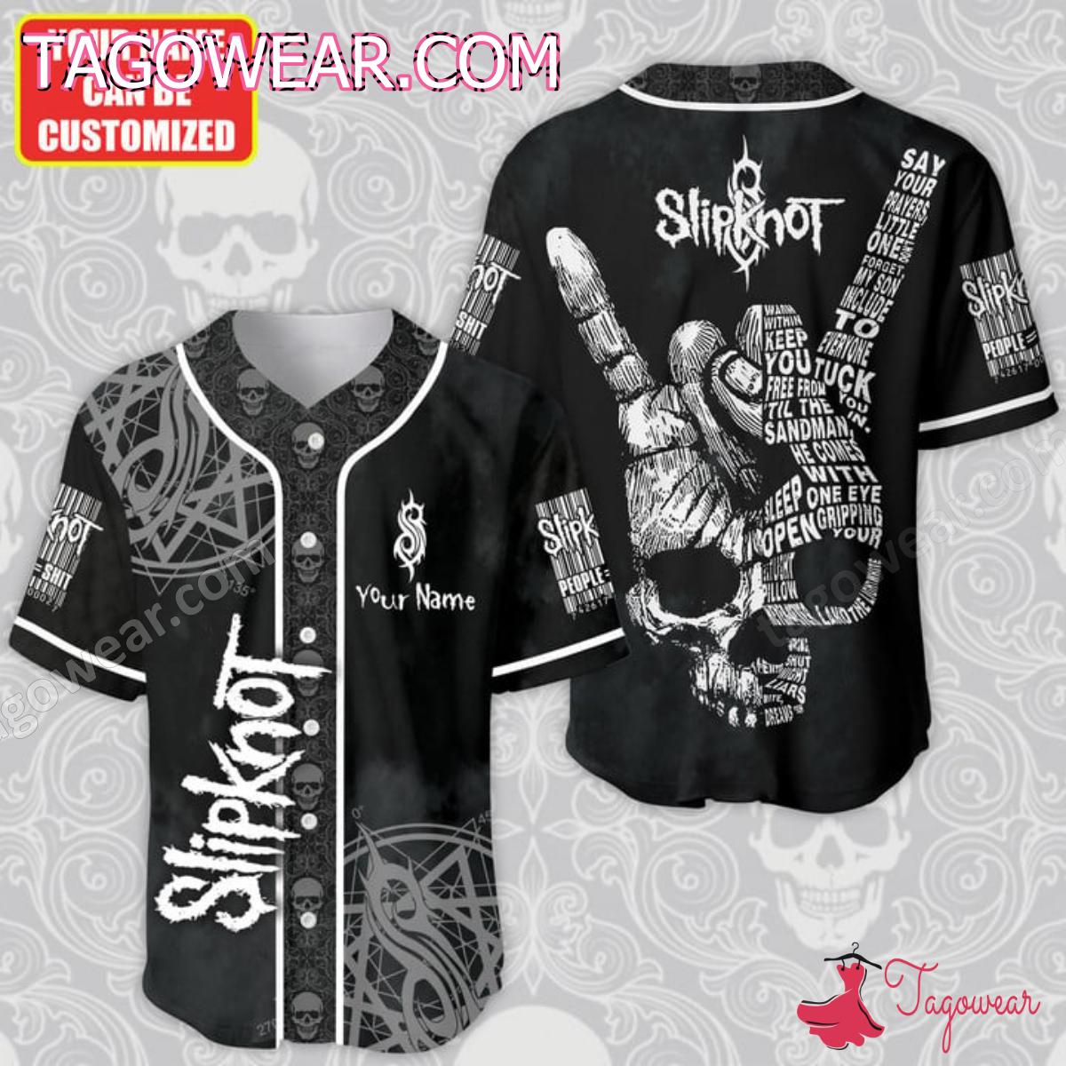 Slipknot Skull Hand Devil Personalized Baseball Jersey