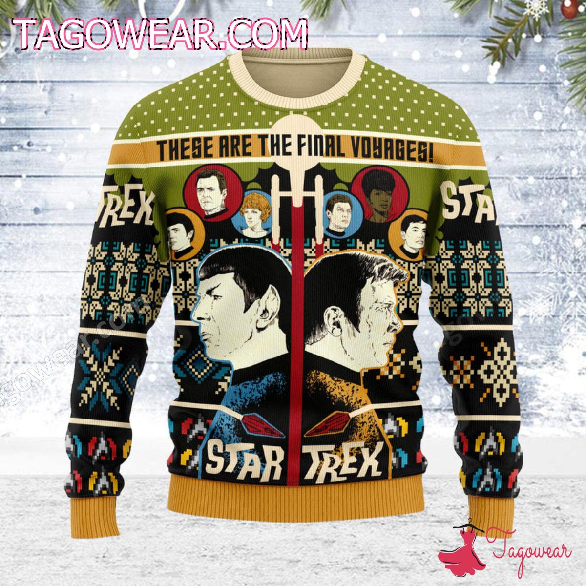 Star Trek They Are The Final Voyages Ugly Christmas Sweater a