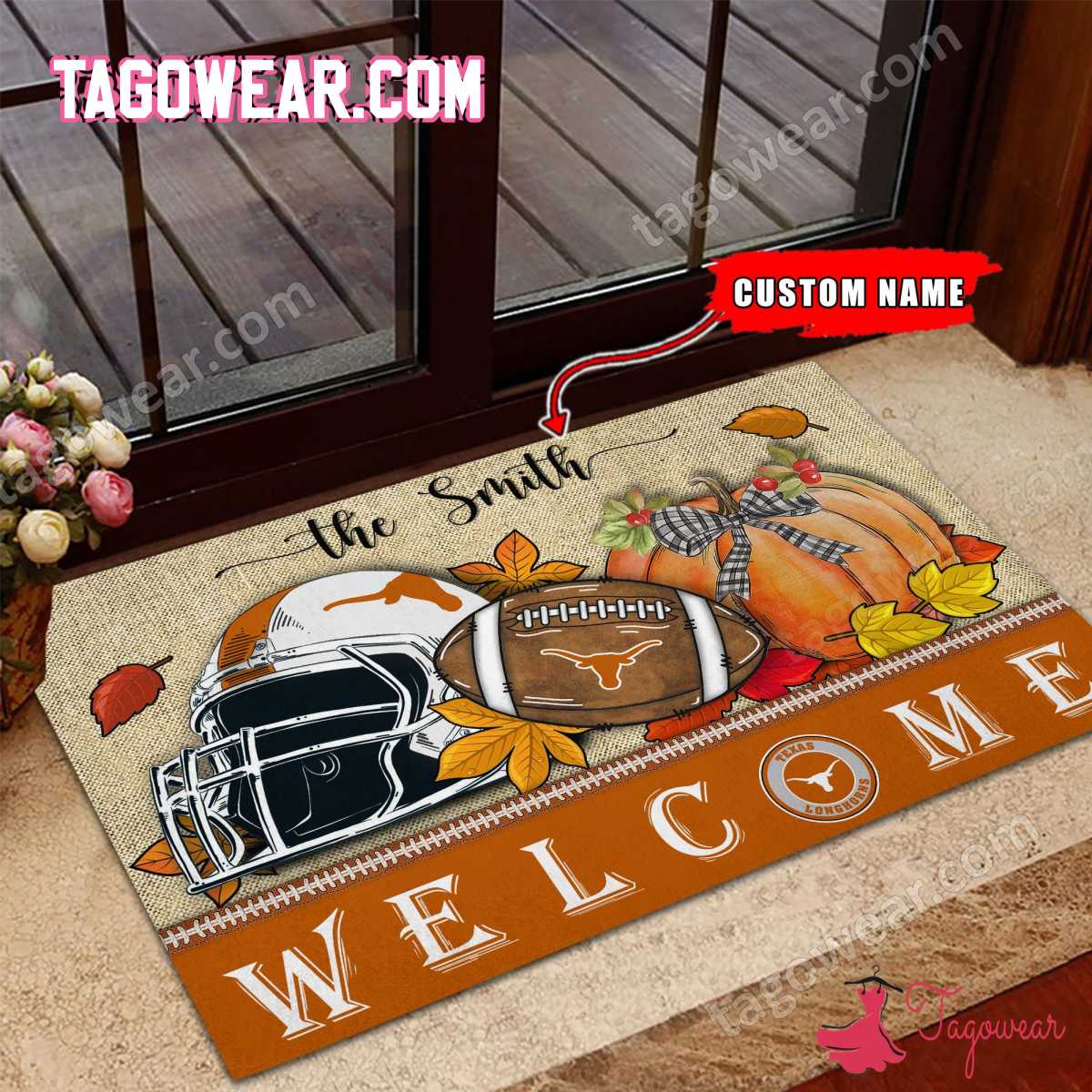 Texas Longhorns Fall Welcome Doormat