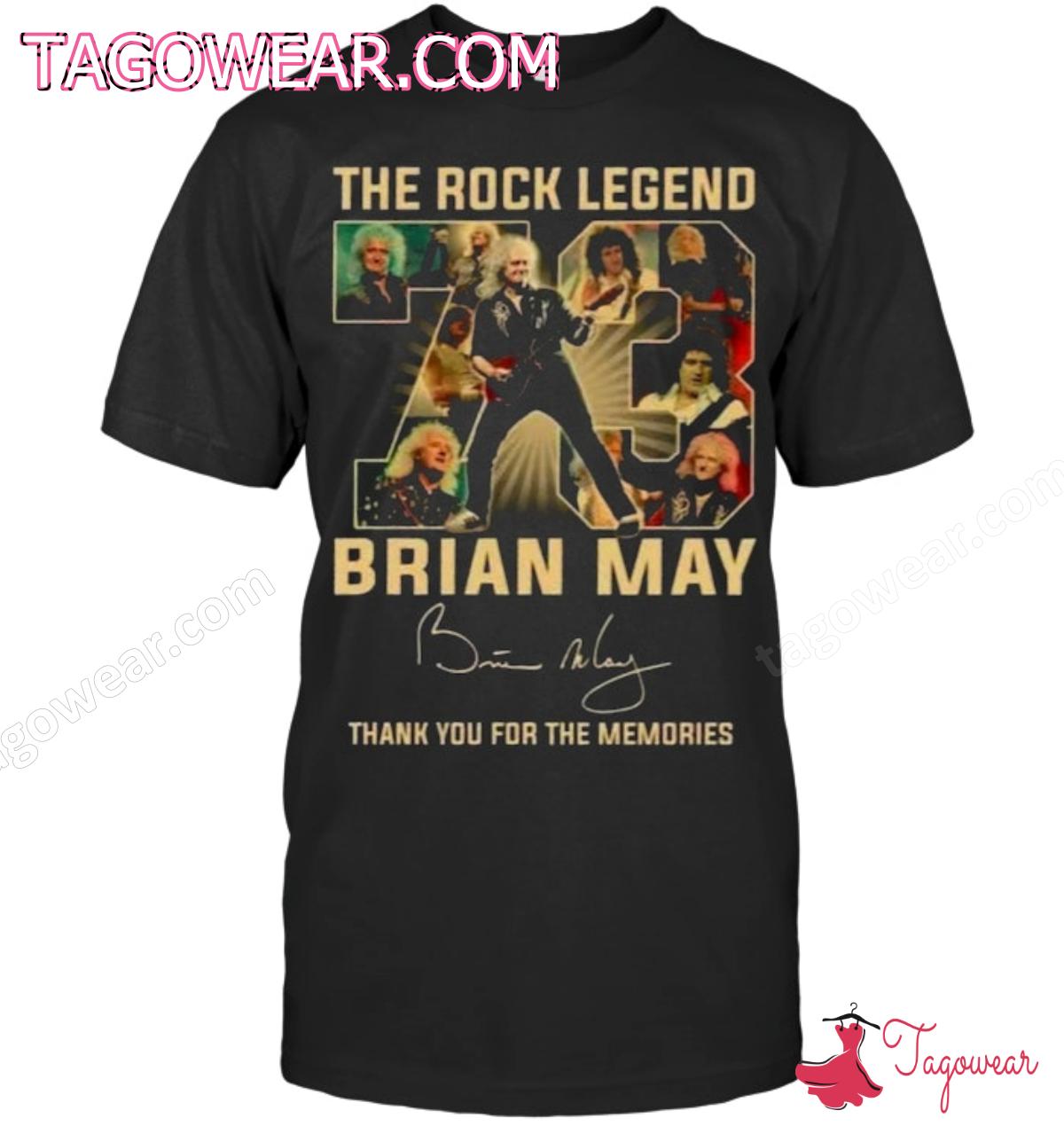 The Rock Legend Brian May 73 Thank You For The Memories Signature Shirt a
