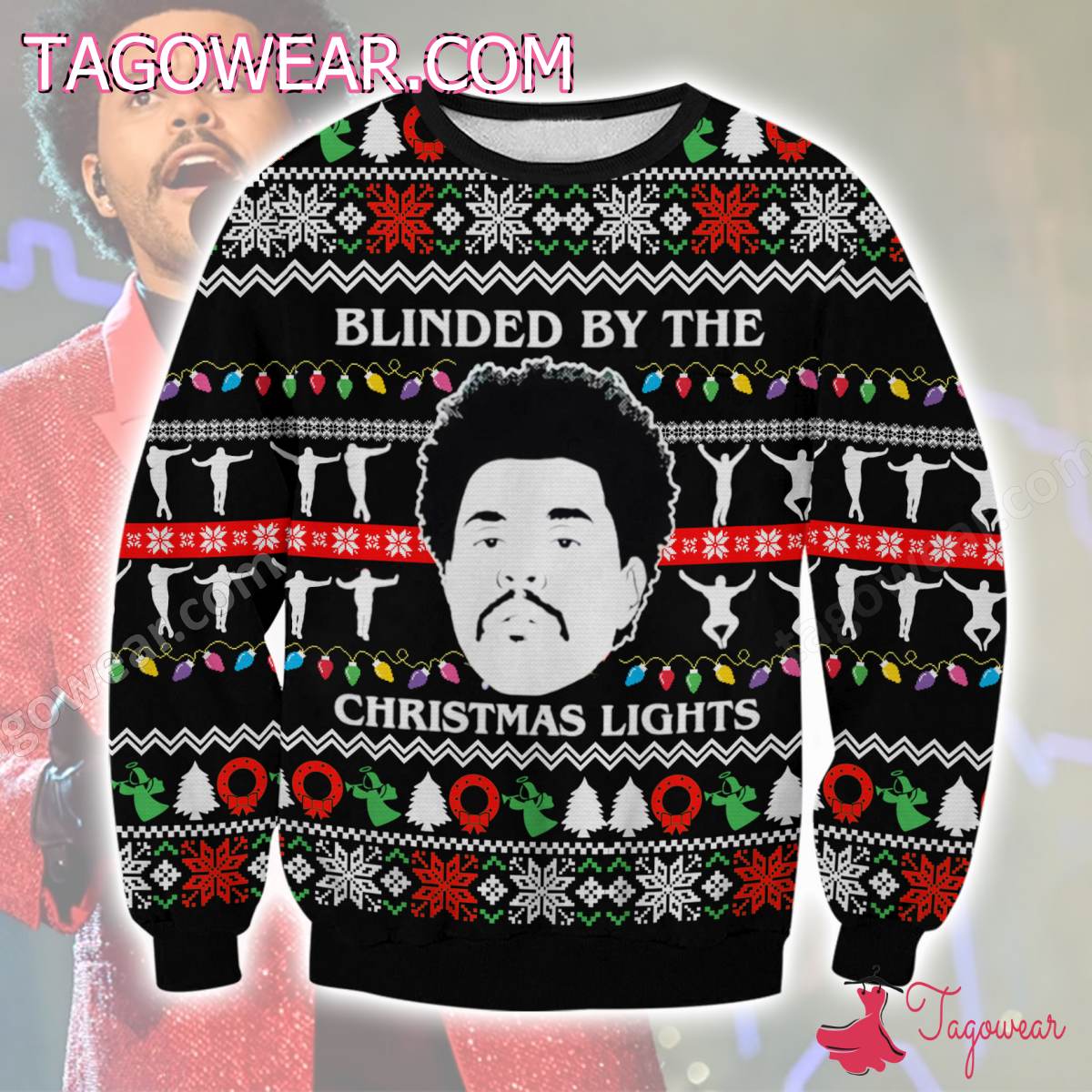 The Weeknd Blinded By The Christmas Lights Ugly Christmas Sweater