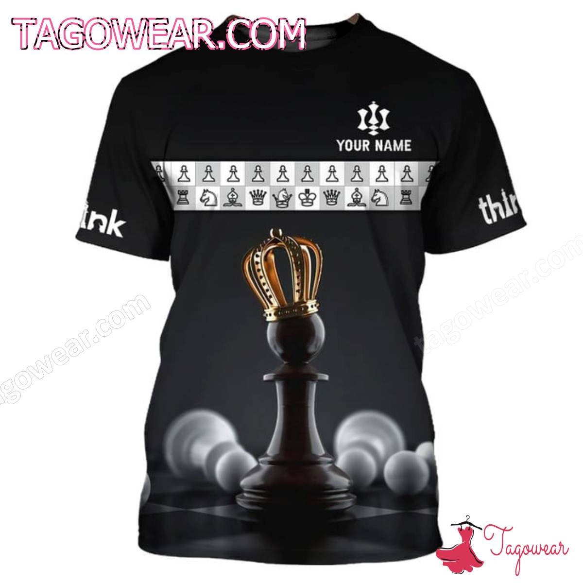 Think Chess personalized t-shirt, hoodie a