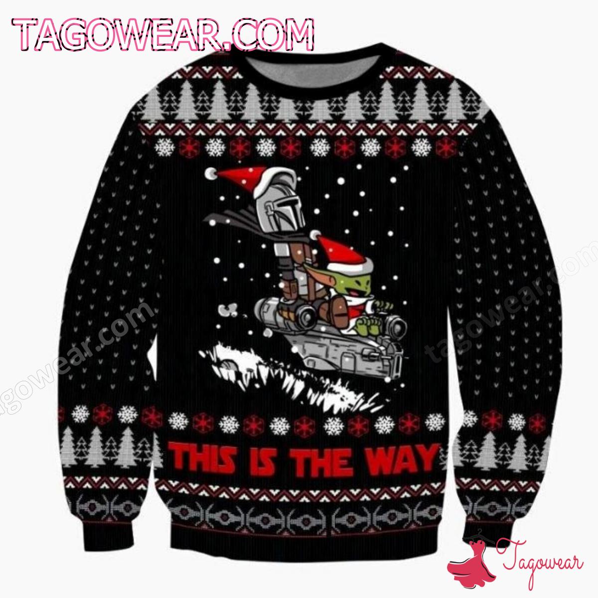 This Is The Way Baby Yoda Star Wars Ugly Christmas Sweater b