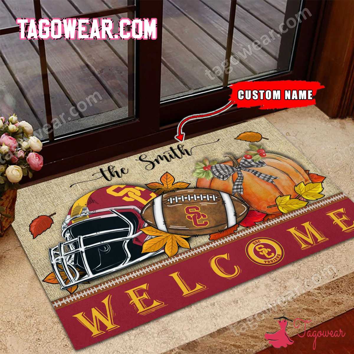 USC Trojans Fall Welcome Doormat