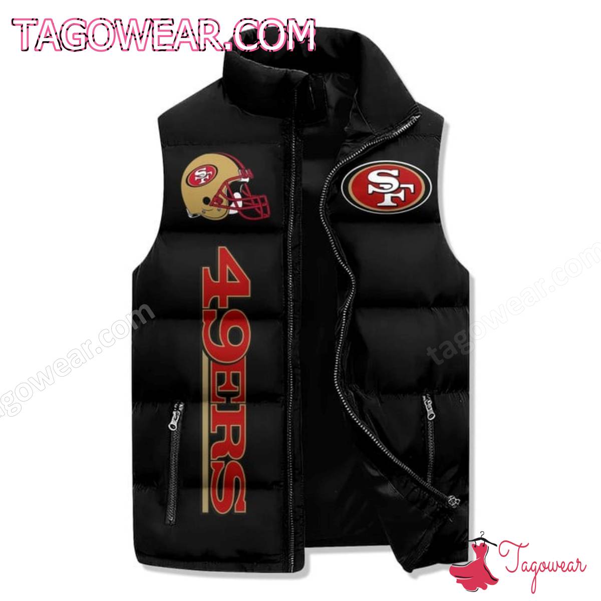 You Think I'm Crazy Now Wait Til The 49ers Game Is On Puffer Vest a
