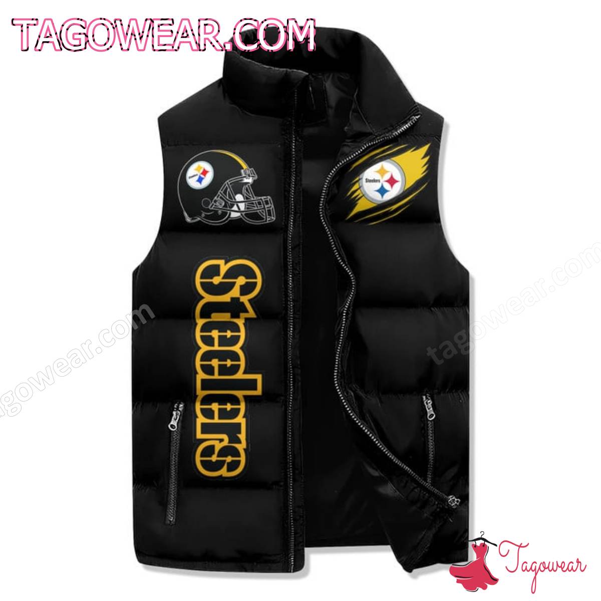 You Think I'm Crazy Now Wait Til The Steelers Game Is On Puffer Vest a