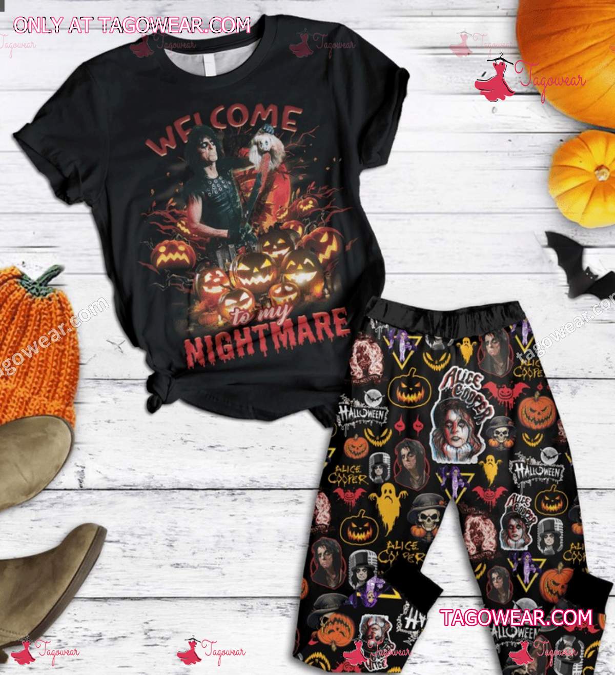 Alice Cooper Welcome To My Nightmare Pajamas Set