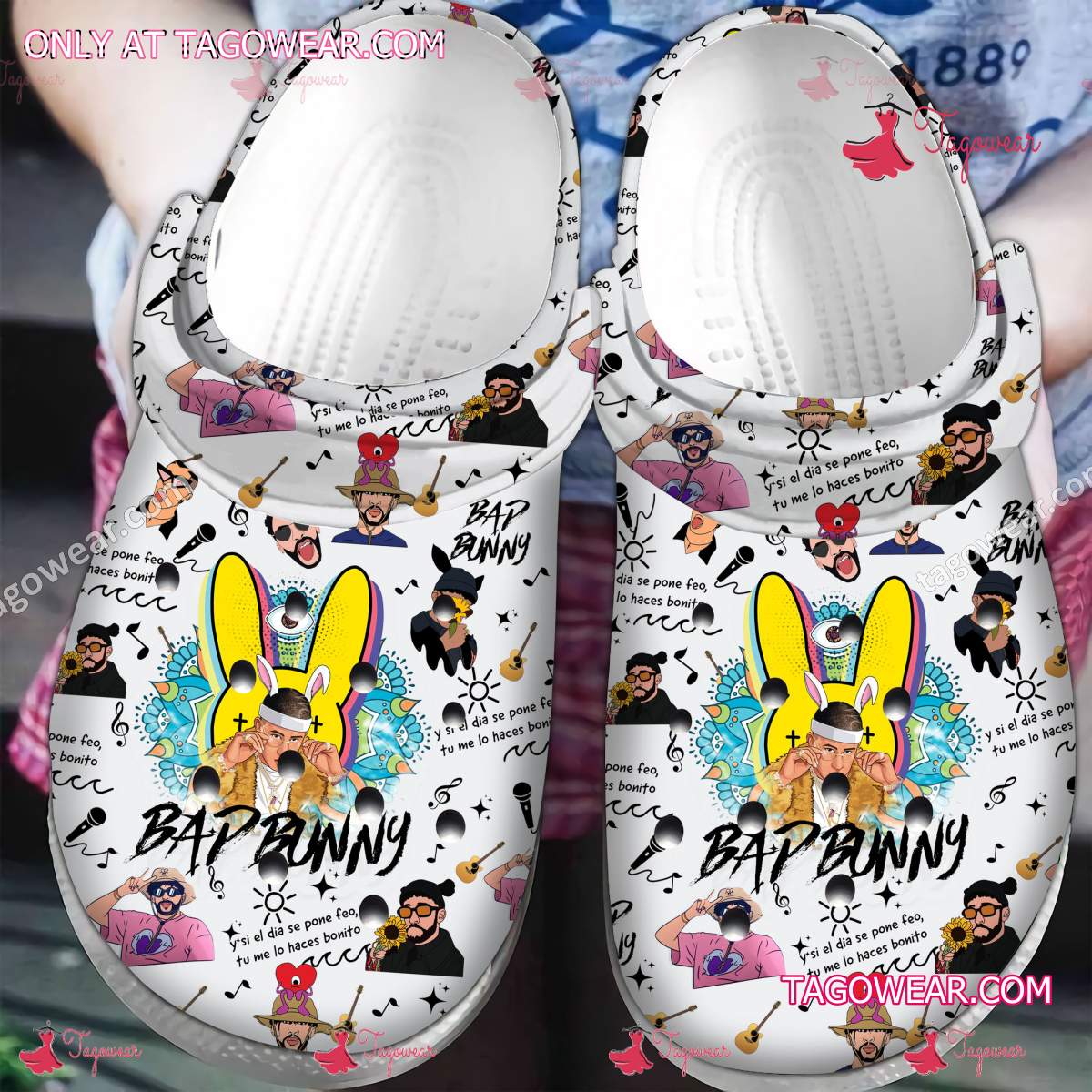 Bad Bunny Stickers Music Crocs