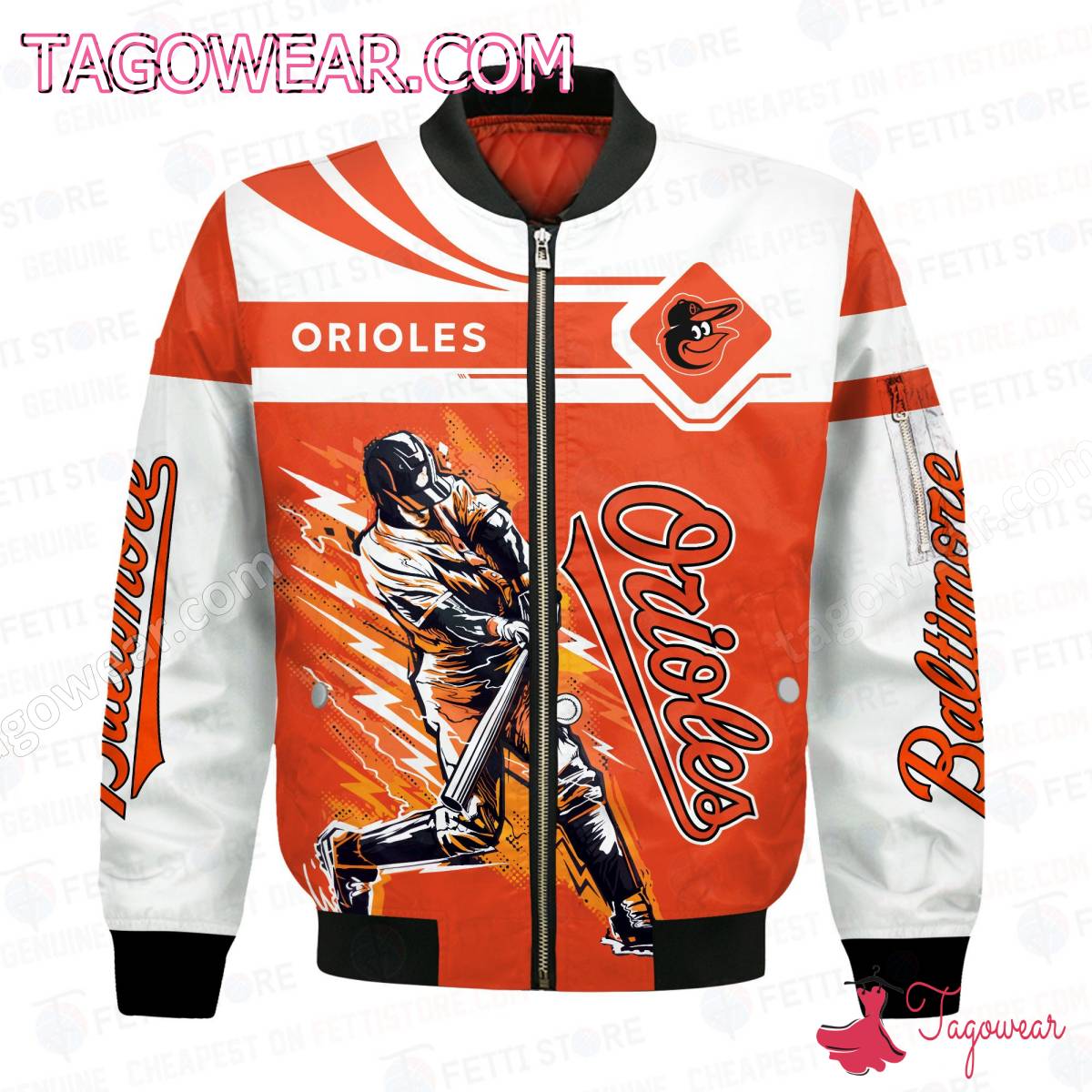 Baltimore Orioles I Am A Fan Win Or Lose Bomber Jacket a