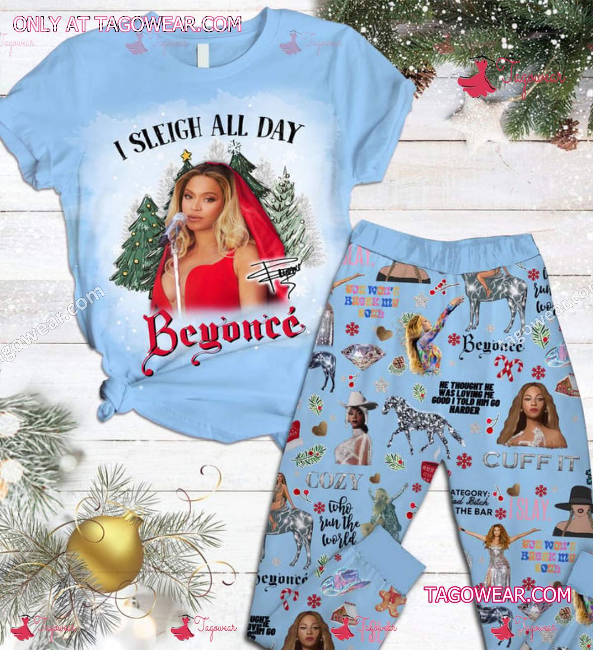 Beyonce I Sleigh All Day Pajamas Set