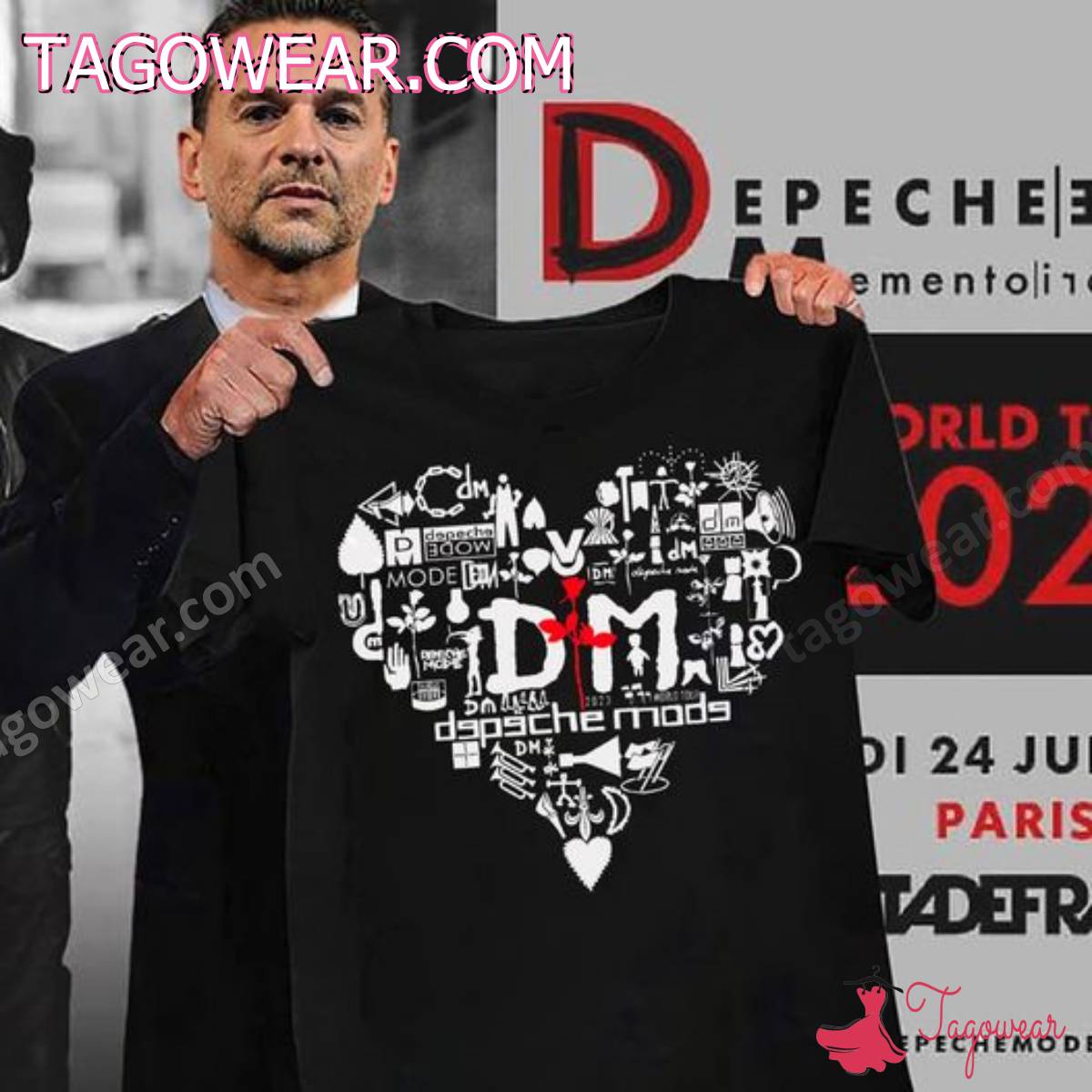 Depeche Mode Pattern Heart Shirt