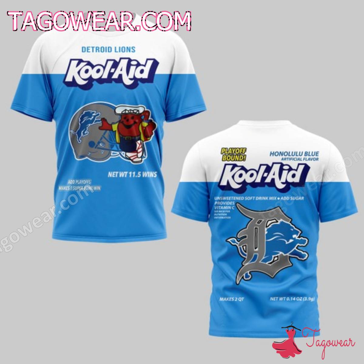 Detroit Lions Kool-aid Honolulu Blue Shirt