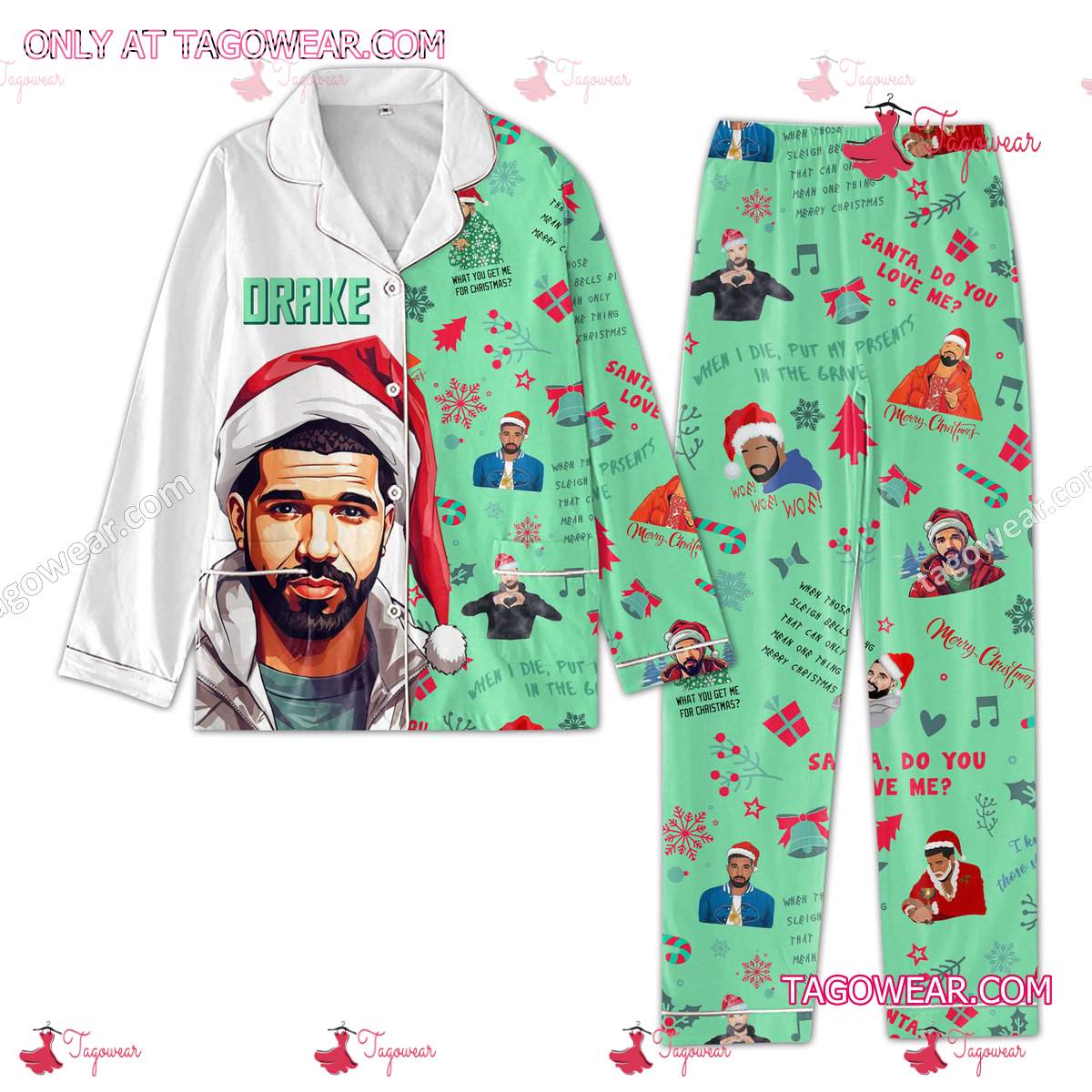 Drake What You Get Me For Christmas Pajamas For Women Set a