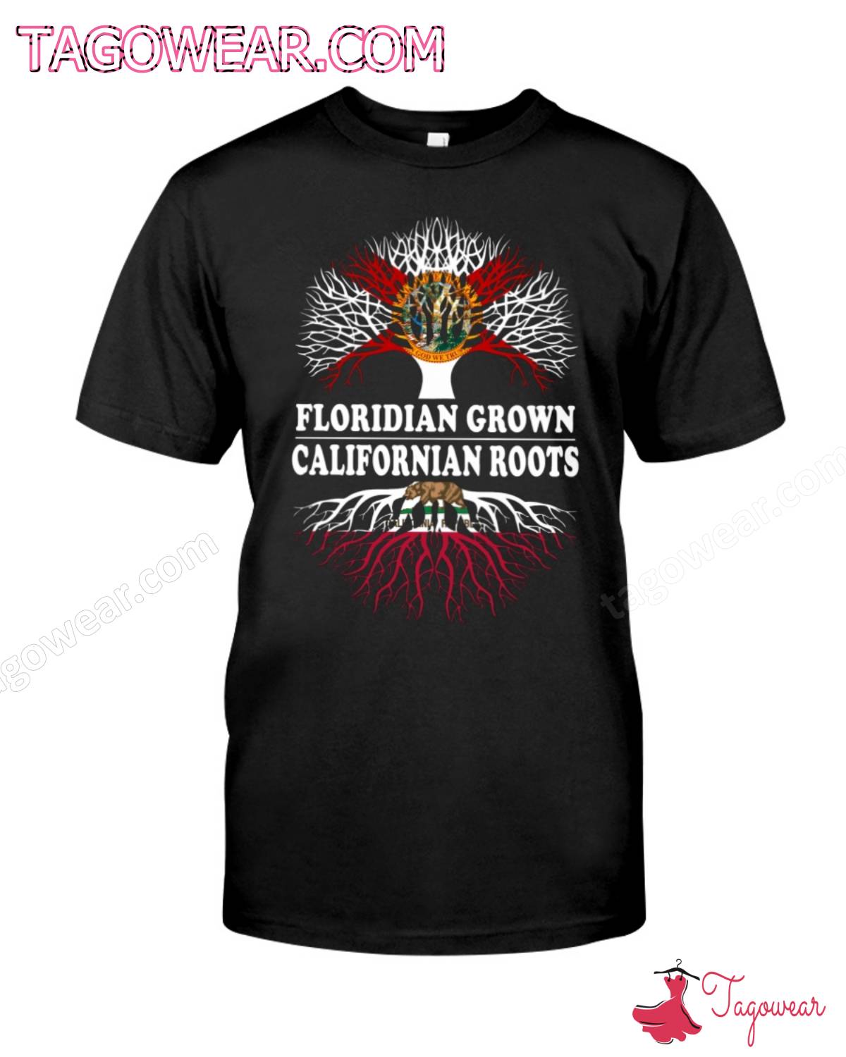 Floridian Grown Californian Roots Florida Flag Shirt