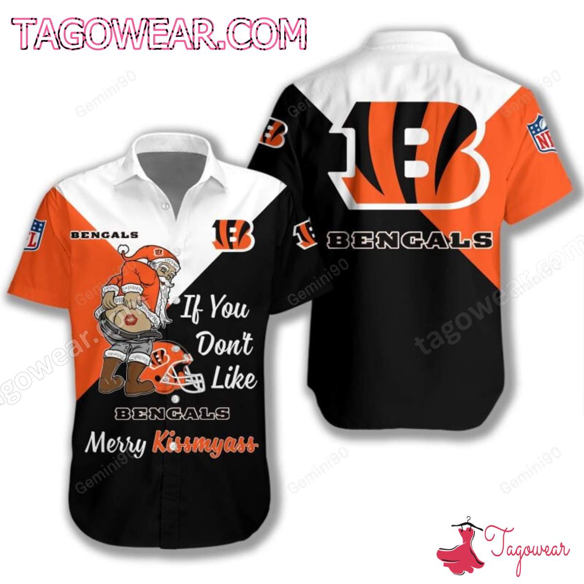 If You Don't Like Cincinnati Bengals Merry Kissmyass T-shirt, Polo, Hoodie a