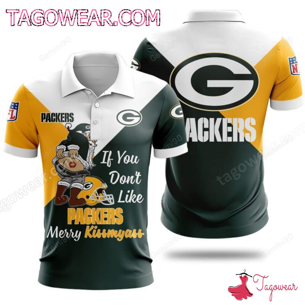 If You Don't Like Green Bay Packers Merry Kissmyass T-shirt, Polo, Hoodie