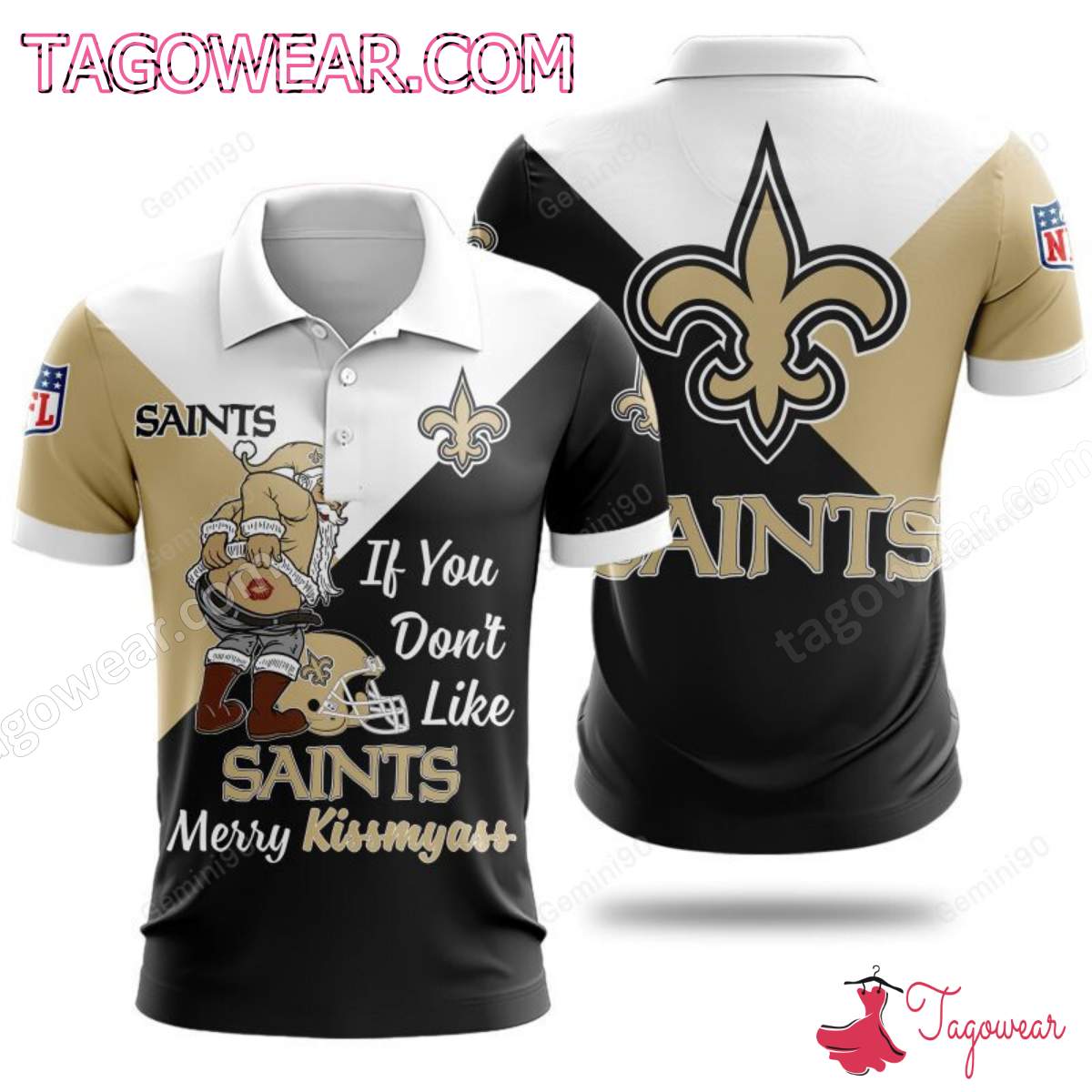 If You Don't Like New Orleans Saints Merry Kissmyass T-shirt, Polo, Hoodie