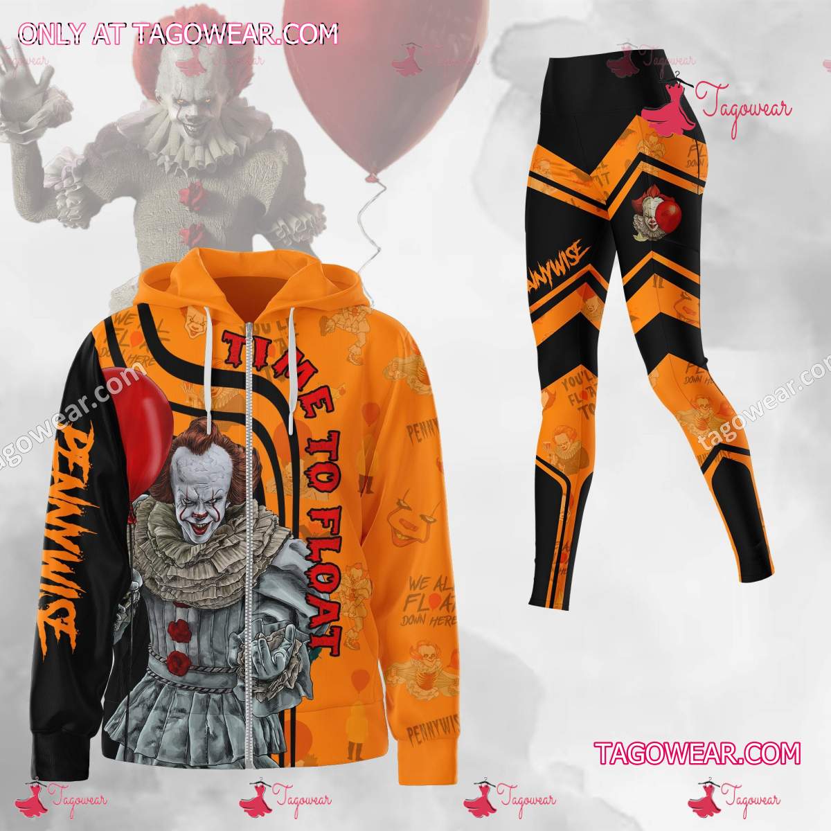 It Pennywise Time To Float Hoodie And Leggings