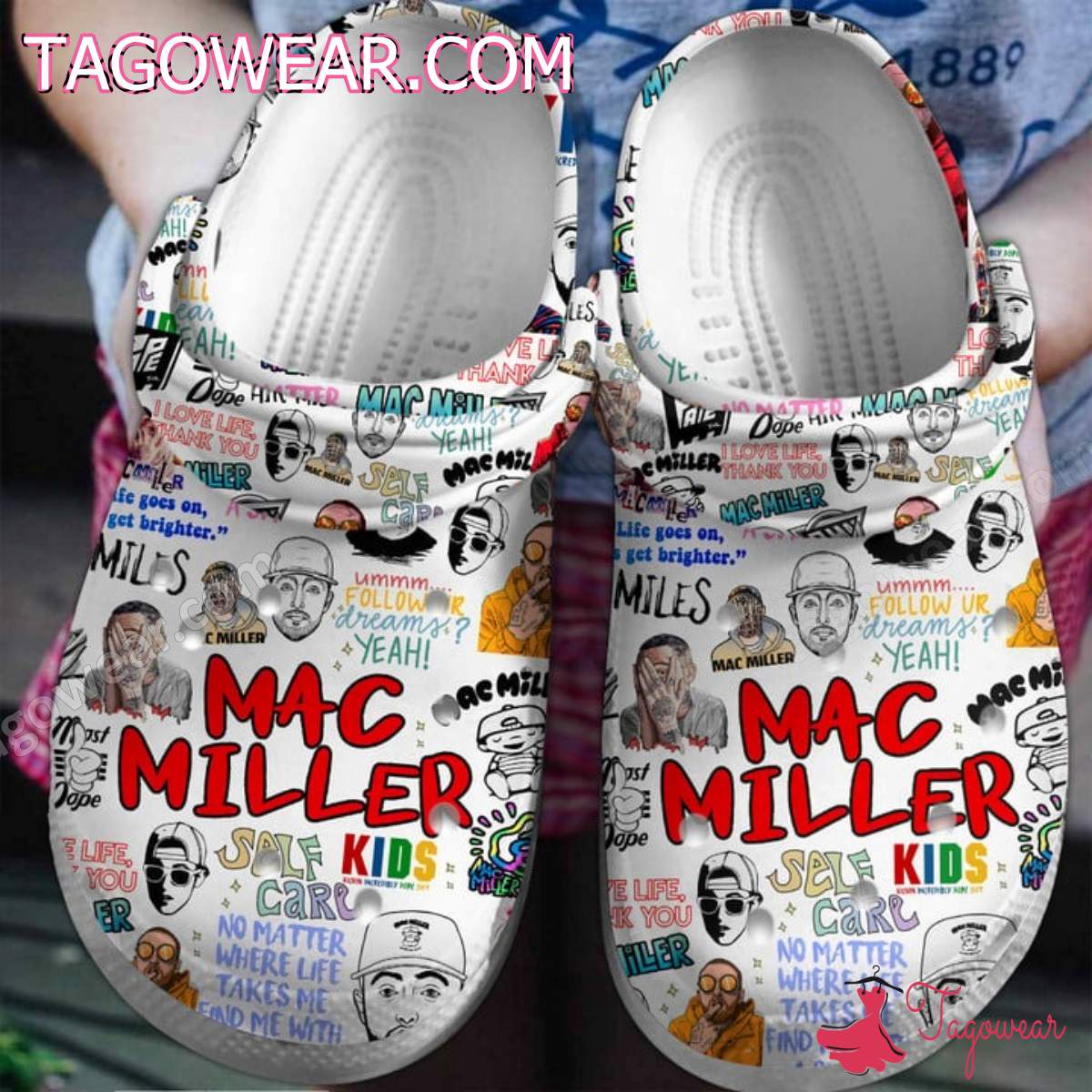 Mac Miller Music Stickers Printed Crocs
