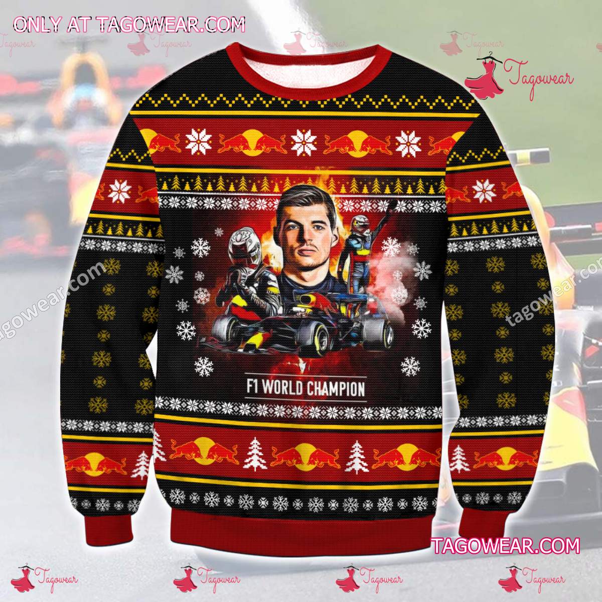 Max Verstappen F1 World Champion Ugly Christmas Sweater