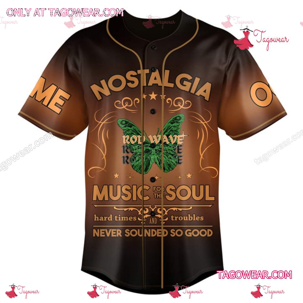 Nostalgia Music For The Soul Rod Wave Personalized Baseball Jersey a