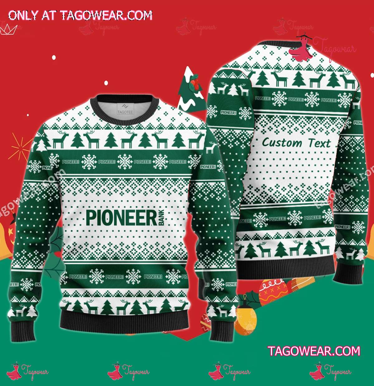 Pioneer Bancorp, Inc. Ugly Christmas Sweater