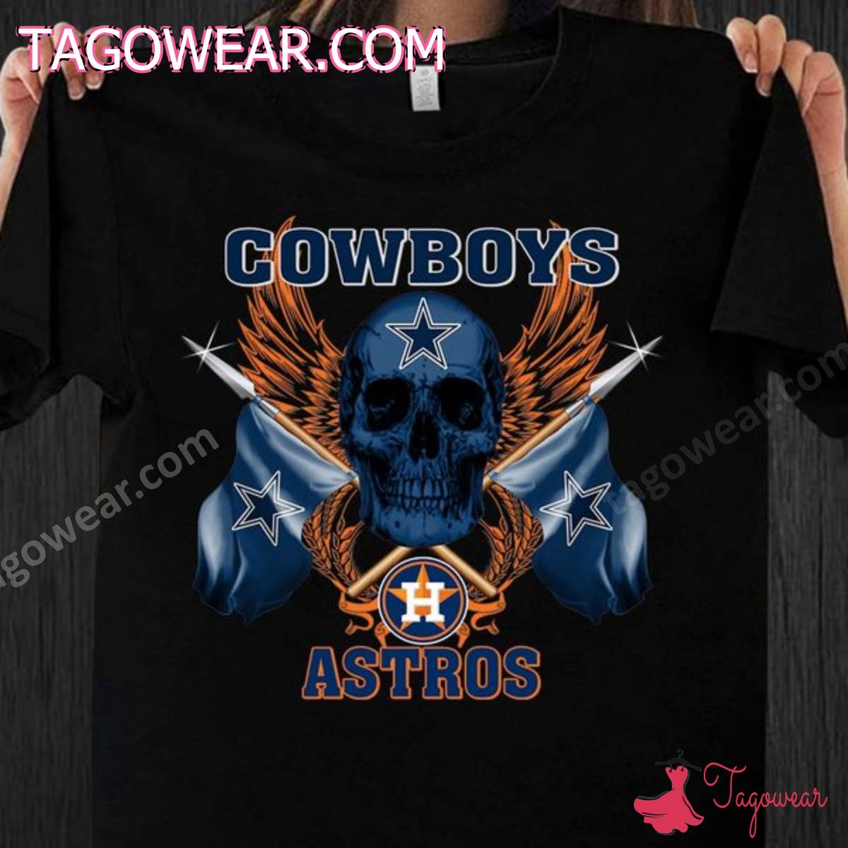 Skull Dallas Cowboys And Houston Astros Shirt