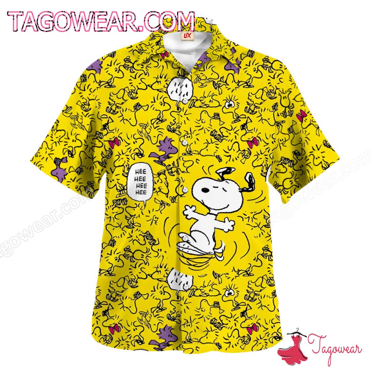 Snoopy Woodstock Hee Hee Hee Hee Hawaiian Shirt
