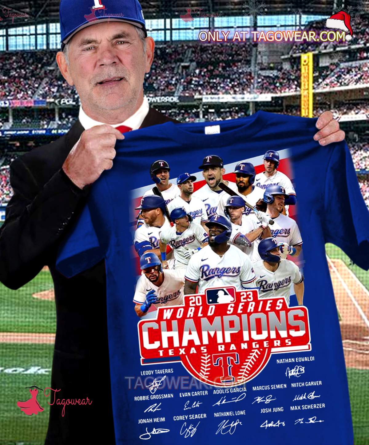 2023 World Series Champions Texas Rangers Signatures Shirt