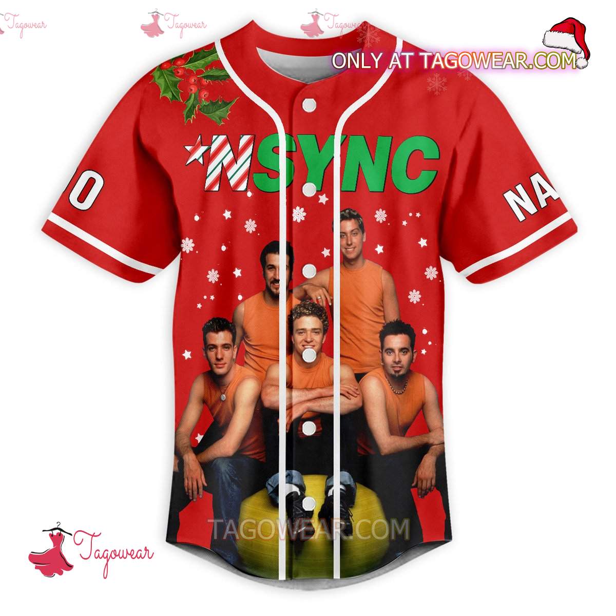 All I Want For Christmas Is An Nsync Tour Personalized Baseball Jersey a
