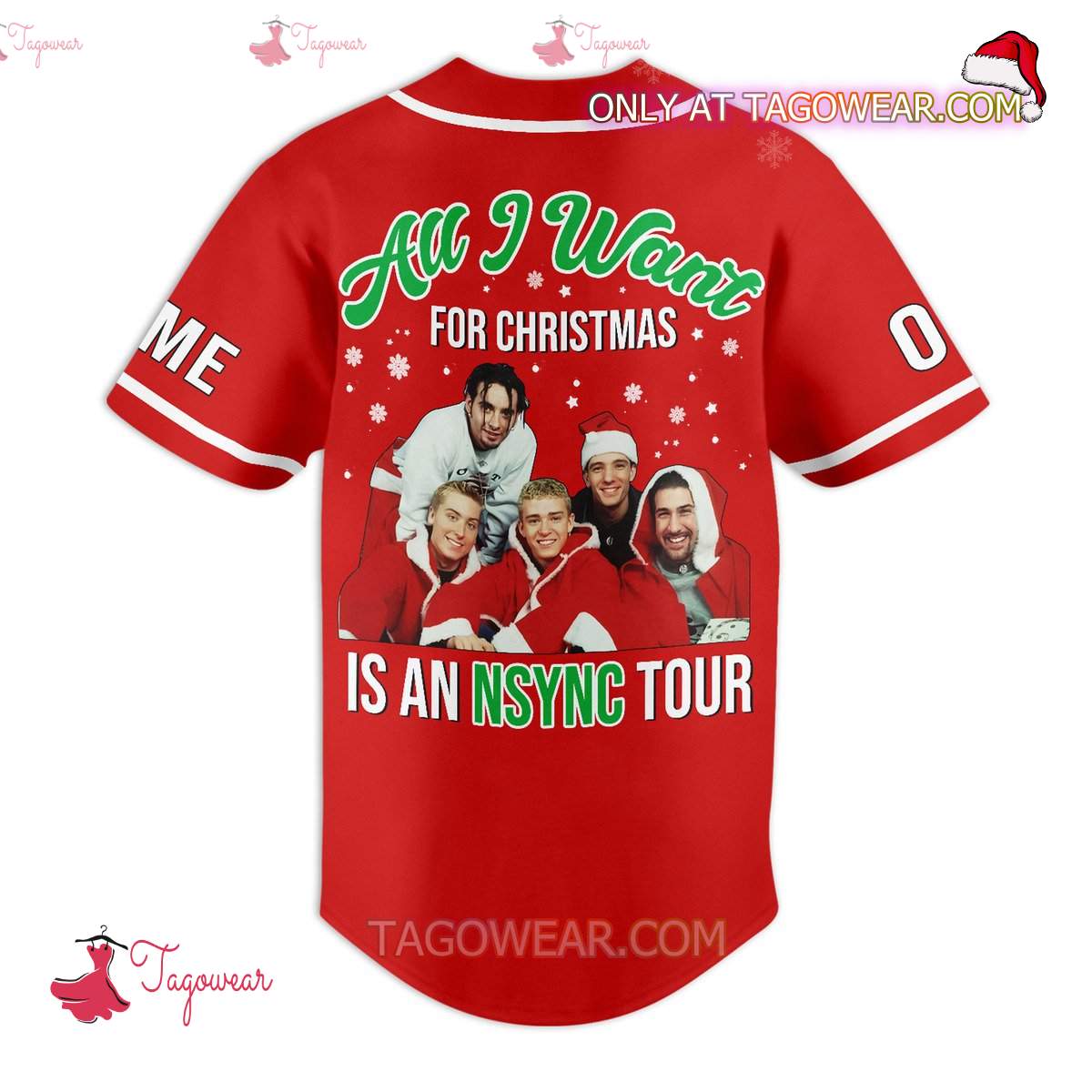 All I Want For Christmas Is An Nsync Tour Personalized Baseball Jersey b