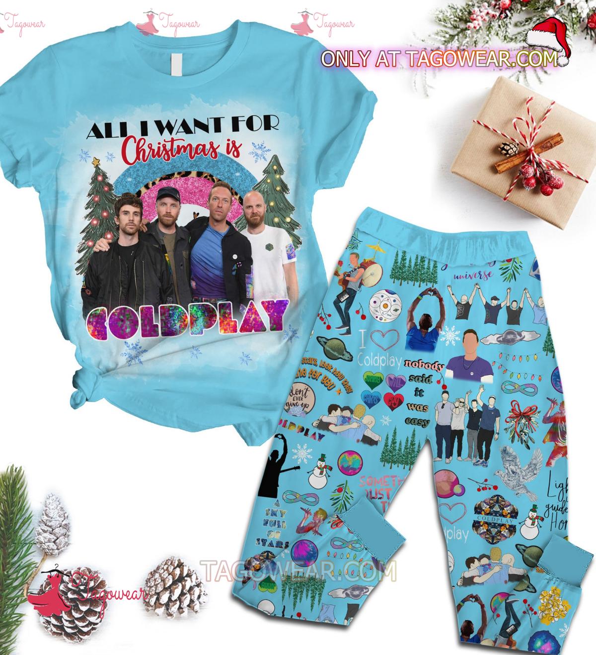 All I Want For Christmas Is Coldplay Pajamas Set