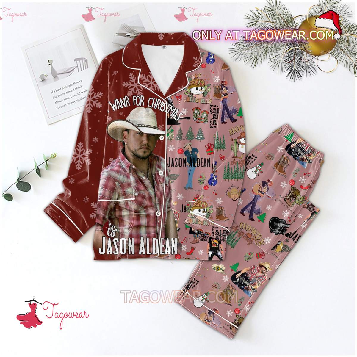 All I Want For Christmas Is Jason Aldean Pajamas For Men Women Set