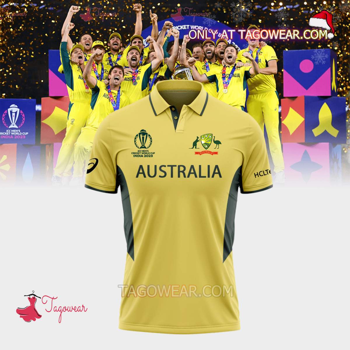 Australia Team Icc Men’s Cricket World Cup Champions 2023 Polo Shirt a