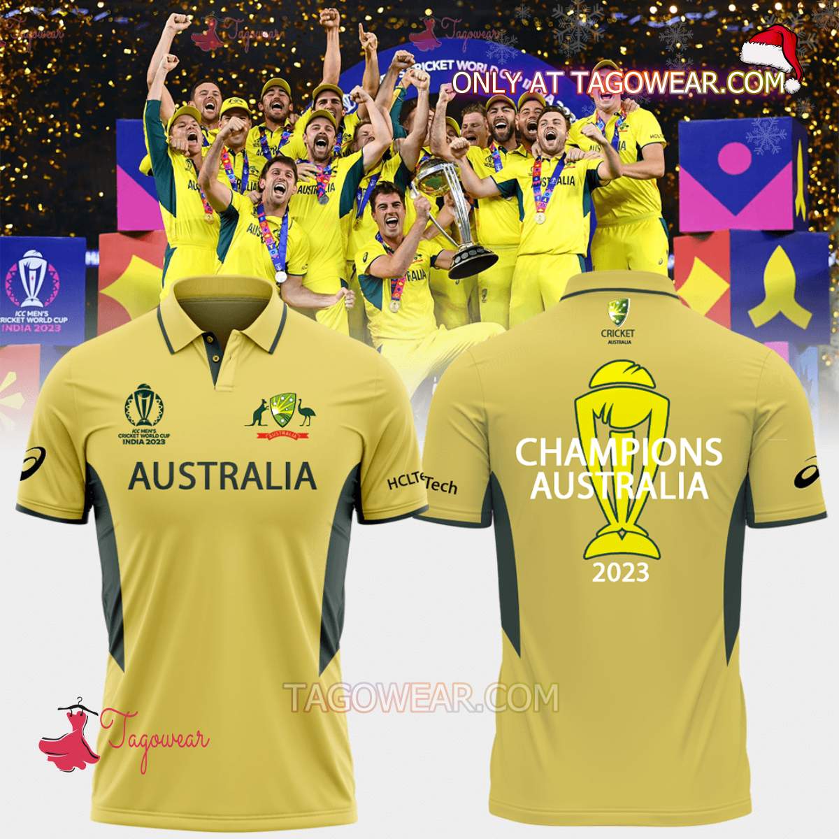 Australia Team Icc Men’s Cricket World Cup Champions 2023 Polo Shirt