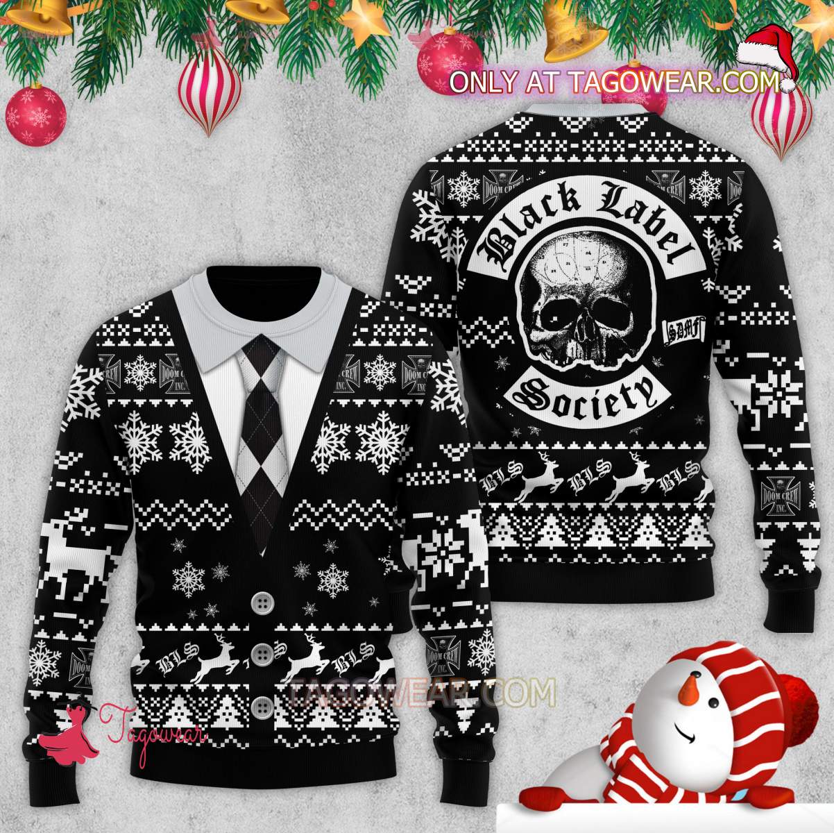 Black Label Society Band Vest Costume Christmas Sweater