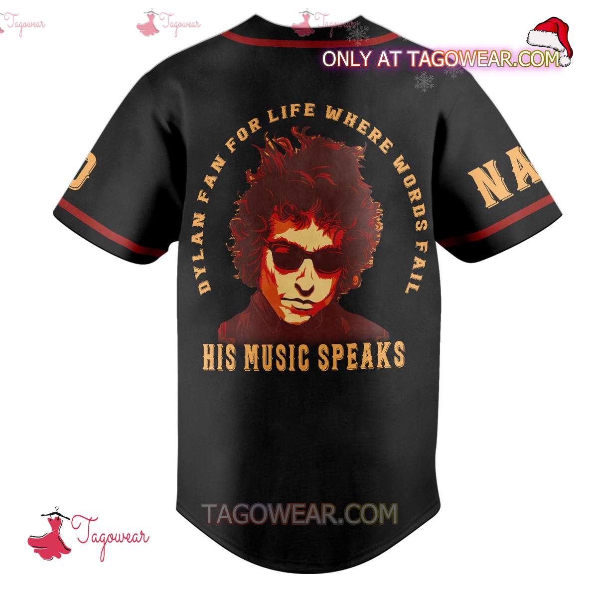 Bob Dylan Fan For Life Where Words Fail His Music Speaks Personalized Baseball Jersey b